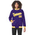 Custom Purple Gold-White Bomber Full-Snap Varsity Letterman Jacket