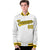 Custom White Yellow-Black Bomber Full-Snap Varsity Letterman Jacket