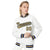 Custom White Old-Gold Navy Bomber Full-Snap Varsity Letterman Jacket