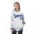 Custom White Thunder-Blue Gray Bomber Full-Snap Varsity Letterman Jacket