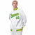 Custom White Neon-Green Yellow Bomber Full-Snap Varsity Letterman Jacket