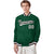 Custom Kelly Green White-Black Bomber Full-Snap Varsity Letterman Jacket