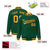 Custom Kelly Green Yellow-Black Bomber Full-Snap Varsity Letterman Jacket