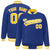 Custom Royal Blue Gold-White Bomber Full-Snap Varsity Letterman Jacket