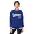 Custom Royal Blue White Bomber Full-Snap Varsity Letterman Jacket