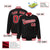 Custom Black Red-White Bomber Full-Snap Varsity Letterman Jacket