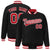 Custom Black Red-White Bomber Full-Snap Varsity Letterman Jacket