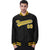 Custom Black Yellow-White Bomber Full-Snap Varsity Letterman Jacket