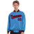 Custom Light-Blue Red-Black Bomber Full-Snap Varsity Letterman Jacket