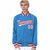 Custom Light-Blue White-Red Bomber Full-Snap Varsity Letterman Jacket