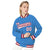 Custom Light-Blue White-Red Bomber Full-Snap Varsity Letterman Jacket