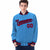 Custom Light-Blue Red-Navy Bomber Full-Snap Varsity Letterman Jacket