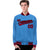 Custom Light-Blue Red-Black Bomber Full-Snap Varsity Letterman Jacket