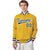 Custom Yellow Navy-White Bomber Full-Snap Varsity Letterman Jacket