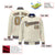 Custom Cream Old-Gold Navy Bomber Full-Snap Varsity Letterman Jacket