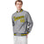 Custom Gray Yellow-Navy Bomber Full-Snap Varsity Letterman Jacket