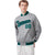 Custom Gray Aqua-Black Bomber Full-Snap Varsity Letterman Jacket