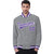 Custom Gray Purple-White Bomber Full-Snap Varsity Letterman Jacket