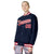 Custom Navy Red-White Bomber Full-Snap Varsity Letterman Jacket