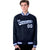 Custom Navy White Royal-Blue Bomber Full-Snap Varsity Letterman Jacket