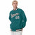 Custom Aqua White-Black Bomber Full-Snap Varsity Letterman Jacket