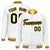 Custom White Black-Gold Bomber Full-Snap Varsity Letterman Jacket