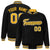 Custom Black Yellow-White Bomber Full-Snap Varsity Letterman Jacket