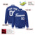 Custom Sky-Blue White Bomber Full-Snap Varsity Letterman Jacket