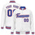 Custom White Thunder-Blue Red Bomber Full-Snap Varsity Letterman Jacket