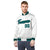 Custom White Aqua-Black Bomber Full-Snap Varsity Letterman Jacket