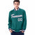 Custom Aqua White-Navy Bomber Full-Snap Varsity Letterman Jacket