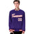 Custom Purple White-Red Bomber Full-Snap Varsity Letterman Jacket