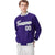 Custom Purple Gray-White Bomber Full-Snap Varsity Letterman Jacket