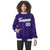 Custom Purple Gray-White Bomber Full-Snap Varsity Letterman Jacket