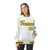 Custom White Yellow-Black Bomber Full-Snap Varsity Letterman Jacket