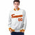 Custom White Orange Yellow Bomber Full-Snap Varsity Letterman Jacket