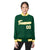 Custom Kelly Green White-Yellow Bomber Full-Snap Varsity Letterman Jacket