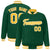 Custom Kelly Green Yellow-White Bomber Full-Snap Varsity Letterman Jacket