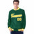 Custom Kelly Green Yellow-White Bomber Full-Snap Varsity Letterman Jacket