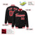 Custom Black Red-White Bomber Full-Snap Varsity Letterman Jacket