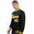 Custom Black Yellow-White Bomber Full-Snap Varsity Letterman Jacket