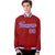 Custom Royal-Red Purple-White Bomber Full-Snap Varsity Letterman Jacket