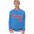 Custom Light-Blue Red-White Bomber Full-Snap Varsity Letterman Jacket