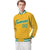 Custom Yellow Neon-Green White Bomber Full-Snap Varsity Letterman Jacket