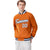 Custom Orange White Navy Bomber Full-Snap Varsity Letterman Jacket