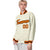 Custom Cream Orange Black Bomber Full-Snap Varsity Letterman Jacket