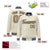 Custom Cream Old-Gold Navy Bomber Full-Snap Varsity Letterman Jacket