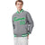 Custom Gray Neon-Green White Bomber Full-Snap Varsity Letterman Jacket