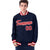 Custom Navy Red-White Bomber Full-Snap Varsity Letterman Jacket