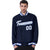 Custom Navy White Royal-Blue Bomber Full-Snap Varsity Letterman Jacket